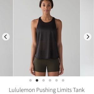 Lululemon Size 6 Pushing Limits tank built in bra